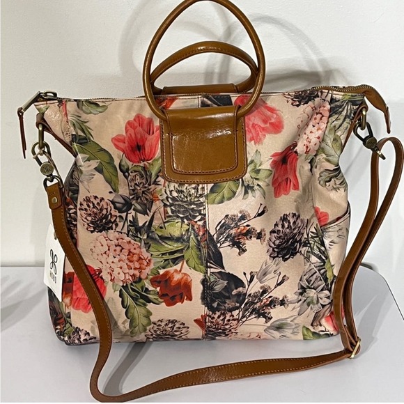 HOBO Floral Print sheila Bag with Brown Accents - Picture 2 of 10